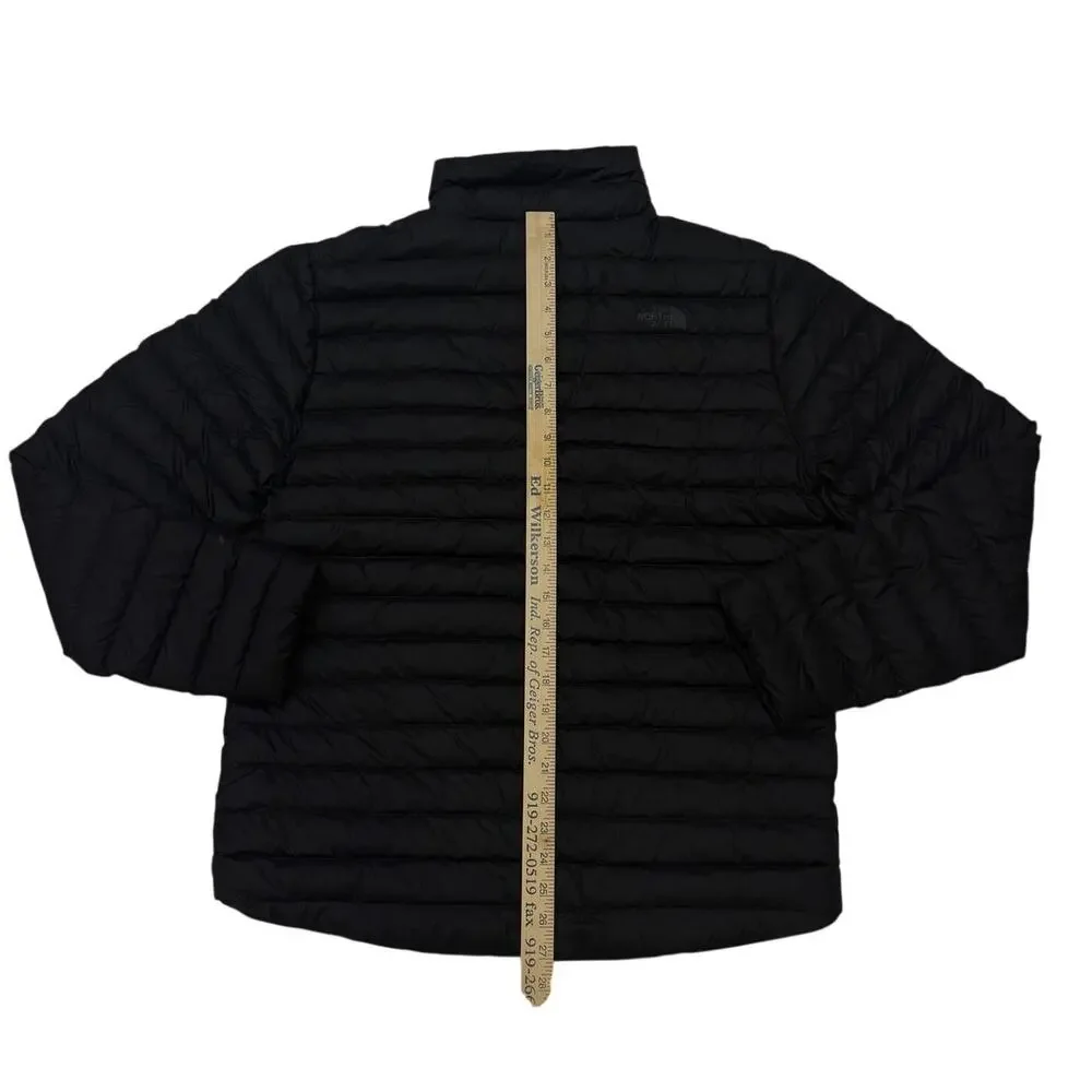 The North Face Stretch Down Puffer Jacket Mens Large Black Slim Fit 700 Full Zip